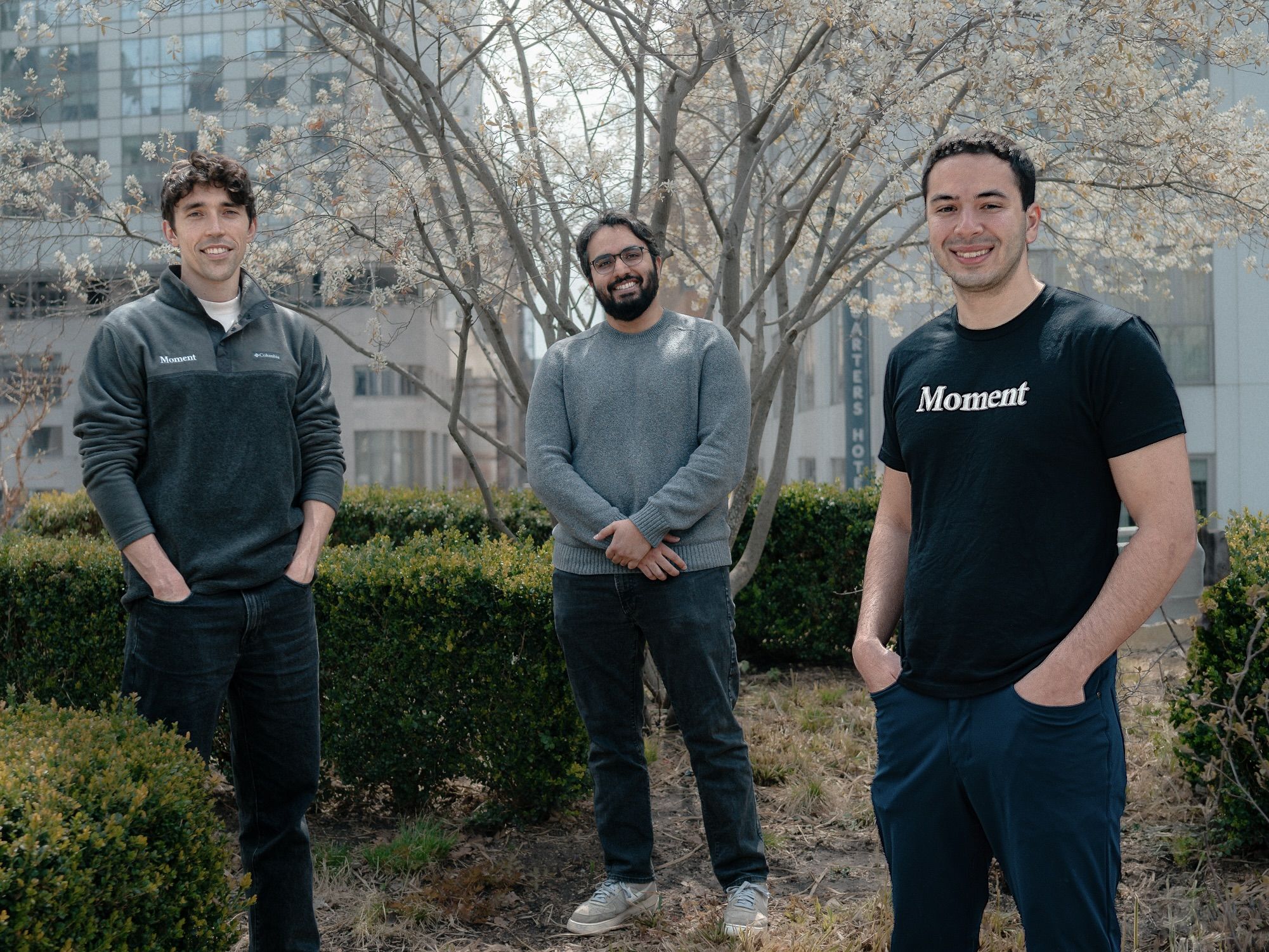 Moment co-founders Dylan Parker, Dean Hathout and Ammer Soliman